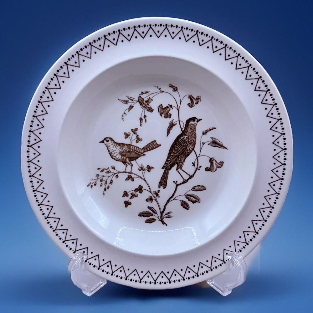 Wedgwood Williamsburg Aviary 8” Salad Plate England Birds Rare VTG